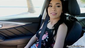 Driver picks up and fucks uninhibited brunette with small tits Savannah Sixx