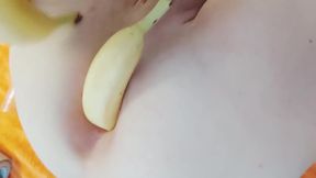 Two Bananas Anal Pushing A Glass Inside My Beautiful But Broken Asshole!