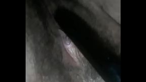 Horny virgin uses vibe