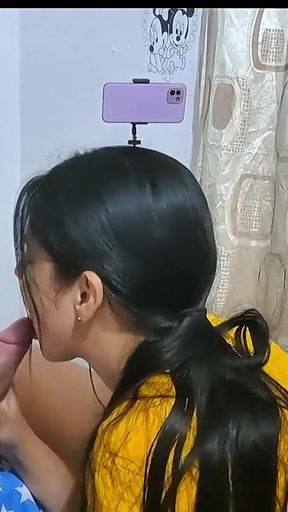 I give my stepdad a big blowjob in the BATHROOM.   Clip 1