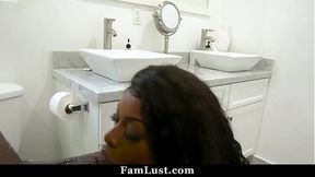 Morning Wood Turns Into a Hardcore Sex Session for Stepdad and His Naughty Black Stepdaughter - Famlust