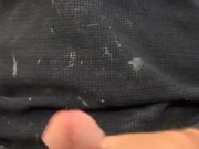 Playng with my cum and pre-cum