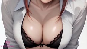 Makima Commands You To Cum On Her Breasts - Closeup POV AI