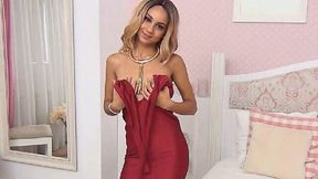 Gorgeous Babe Strips And Masturbates