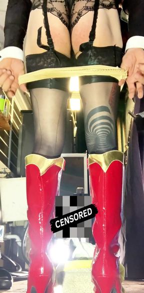 Cute Femboy Stretches Ass to Take Huge Dildo!