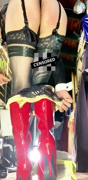 Cute Femboy Stretches Ass to Take Huge Dildo!