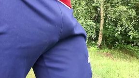 Walking Commando Swinging It and Then a Show off