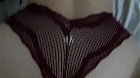 White Ass Bouncing on Husband's Cock