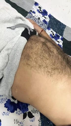 desi man play with hairy Dick