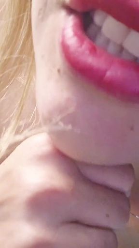 Naughty Blonde in the Bathroom