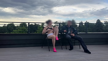 DICKFLASH roof cafe adventure creampie