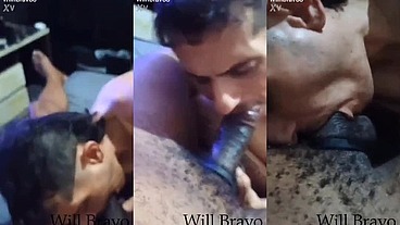 A piroca do negão era tão grossa que quase não cabia na minha boca