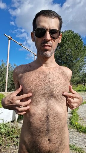 I play with my pointy nipples