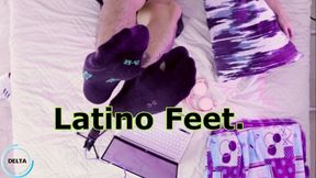 taking off his shoes to masturbate