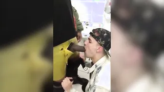 Daddy Pisses on Twink in Locker Room