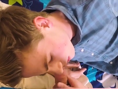 Sexy teen has a crush on his stepbro