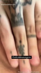 Marangoni showing her cum-filled pussy