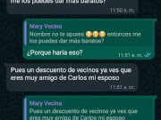 CON LA VENDEDORA DE CARNITAS LE MANDO WHATSAPP Y COJEMOS