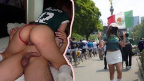Amateur Influencer With Fan For Money In The Box Vs Mexico!! Cumming Inside Her Vagina At The World Cup!!