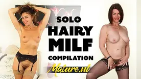 Horny Mature Woman Shows Off Her Curly Pussy In Solo Pleasure