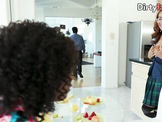 BANGBROS - Ebony stepmom sucking taboo knob in 3some in advance of ding-dong sex