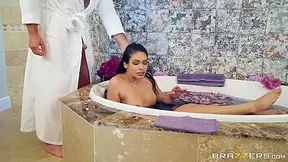 Bathing Beauty Makes Baldhead Guy Horny! With Katana Kombat