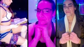 Slicing through her Thai ladyboy lingerie tease solo until my thick cum drips