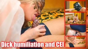 Goddess CBT & Chastity Tease Turns Into Rough Sex & Cum Cleanup