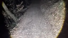 Night Hiking - Sexy MILF in a skimpy dress exposes her snatch