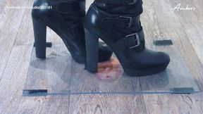 Freshly Squeezed Under My Heeled Biker Boots & PlexiGlass - Slave Cam - AmbersCBT - 3SLC