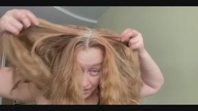 I trimmed the ends of hair