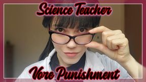 Teacher Vore Punishment - Biology teacher Lunasha is disappointed by her student and eats him to help him learn about the digestive system