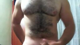 Hairy American Cam, Plays with His Dick