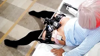 Amateur Crossdresser Masturbates with Sex Toy and Cums Fast