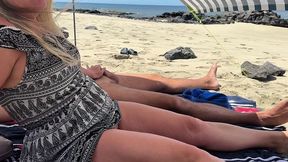 Touching Step-dad's Dick On The Public Beach Compilation