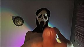 Halloween twink in Ghostface costume cums on you