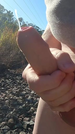 Straight guy walking around with his uncut cock in public flashing.   Clip 1