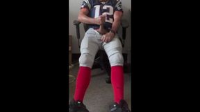 Jockdad87 Jerks and Shoots a Load in His Football Uniform