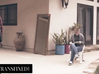 TRANSFIXED - Aspen Brooks Passionately Screws Her Mirror Double's Small Redhead Snatch