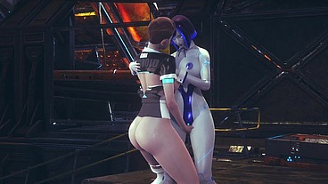Kara Lesbian fun with Demi - Subverse & Detroit: Become Human Crossover Hentai Parody