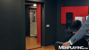 Drew Dixon lets his ex lover Damon Heart breed him raw in the studio