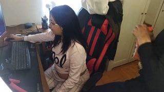 I SUCK MY STEPDAD'S DICK WHILE BROADCASTING