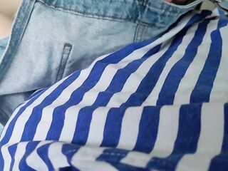 Stepbrother touching My Large Breasts and My Soaked Pants in the Car