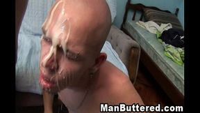 Buttered Gay Anal Fucking unload his cum inside the hole