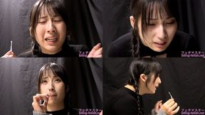 Mino ri Mashiro - CLOSE-UP of Japanese cute girl SNEEZING - MOV