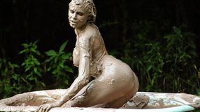 Candle Nude in the Mud Tub