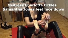 Mistess Charlotte tickles Samantha Jones feet face down HD