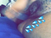 Black ftm fucking his juicy tight hole on snapchat