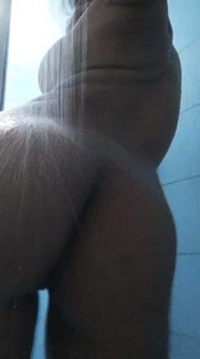 Showering after painting my room and finished all hot hot masturbating in the bathroom.