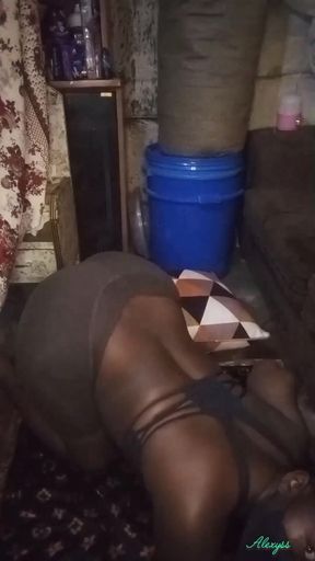 Hot Ebony Babe on Yoga